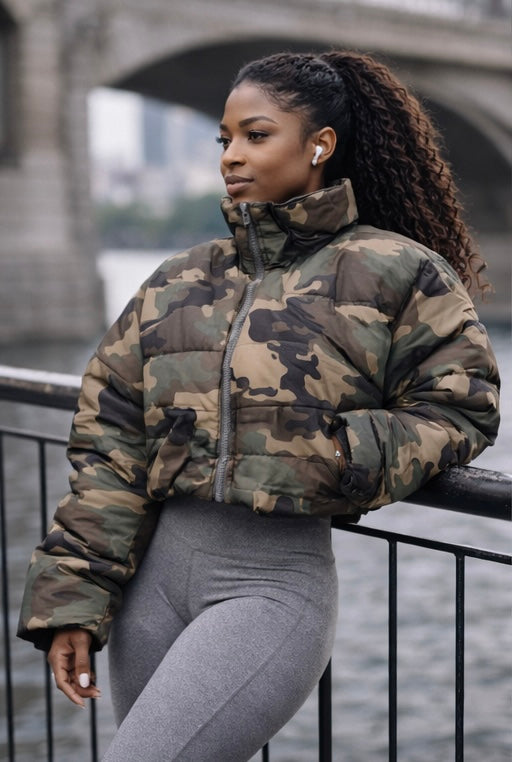 Camo Cropped Coat